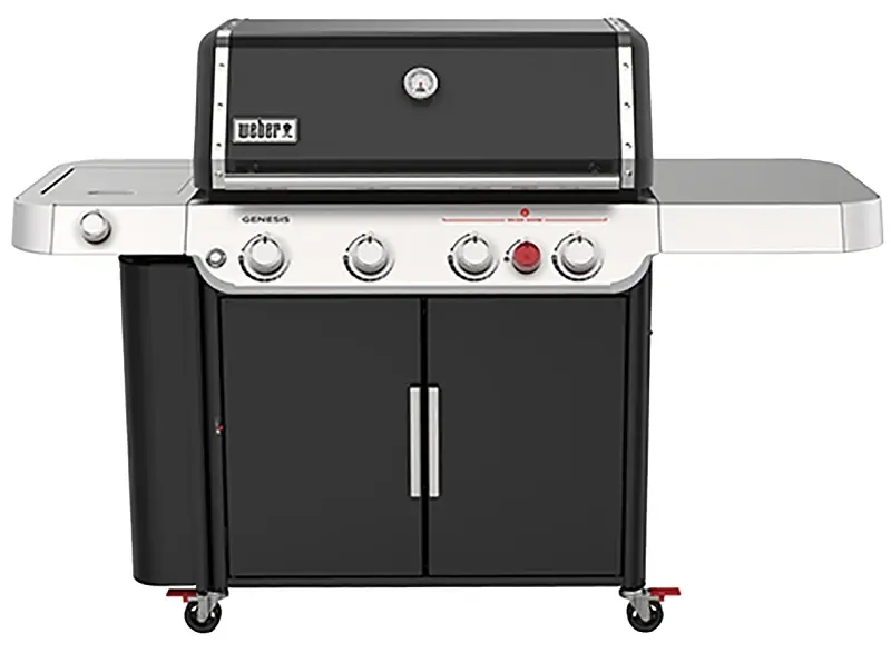 Genesis E-435 4-burner Lp Gas Grill, 48,000 Btu + Side & Sear Burners, Black