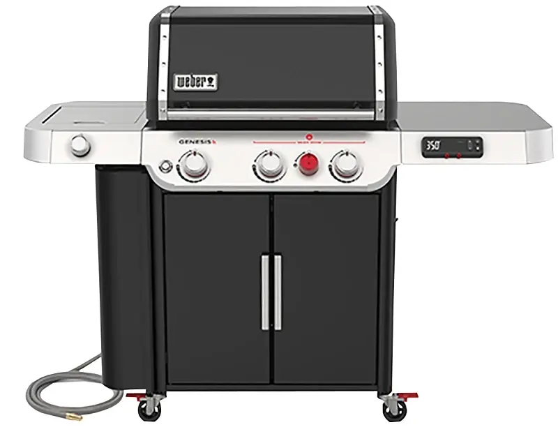 Genesis Ex-335 Smart Tech 3-burner Natural Gas Grill, 39,000 Btus + Side & Sear Burners, Black
