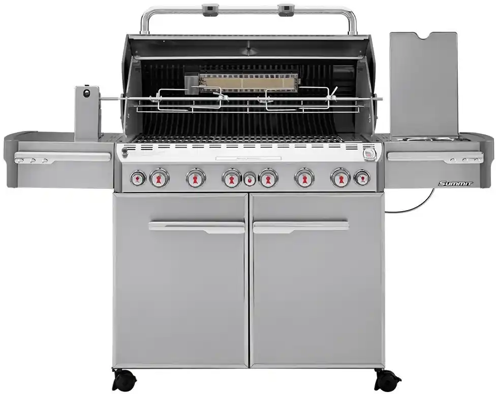 Summit S-670 Stainless Steel Gas Grill, 6-burner, 624 Sq-in Cooking Surface, Lp