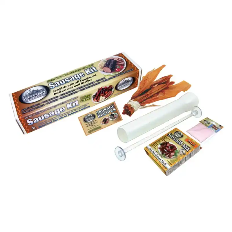 Plastic Sausage Kit With 10 Collagen Casings And Recipe Booklet
