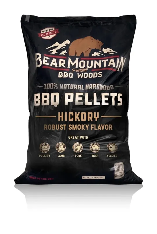 Bbq Hardwood Pellets, Hickory, 20 Lb.