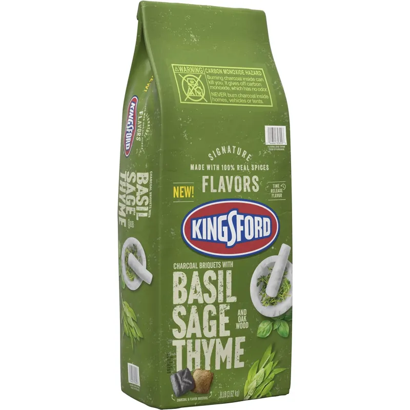 Signature Flavors Charcoal Briquets, Basil, Sage, Thyme & Oak Wood, 8 Lbs.