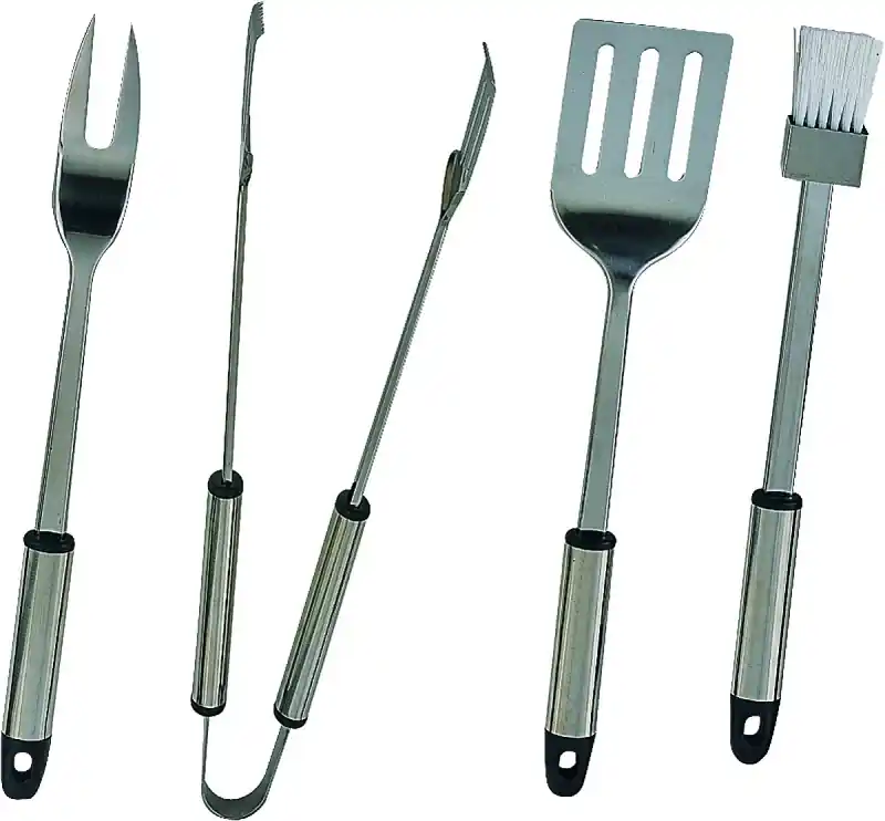 Q-430a3l Bbq Tool Set Stainless Steel 4 Piece