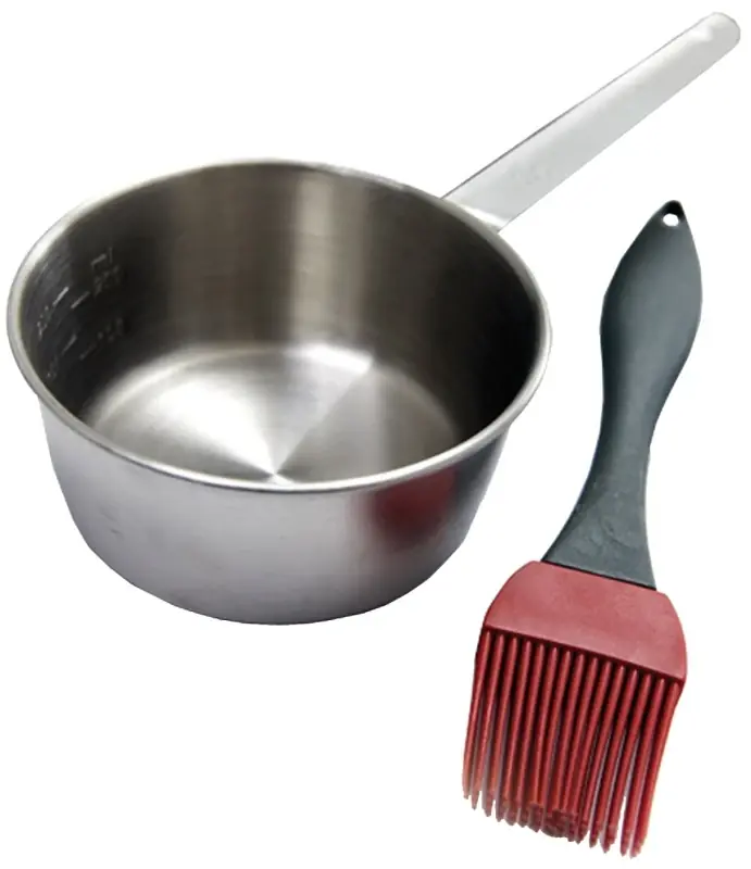 14913 Stainless Steel Basting Set, Two-piece With Silicone Brush