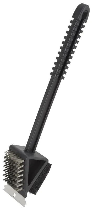 Bbq-37126 Dual-sided Grill Brush With Stainless Steel Bristles, 14 In Length