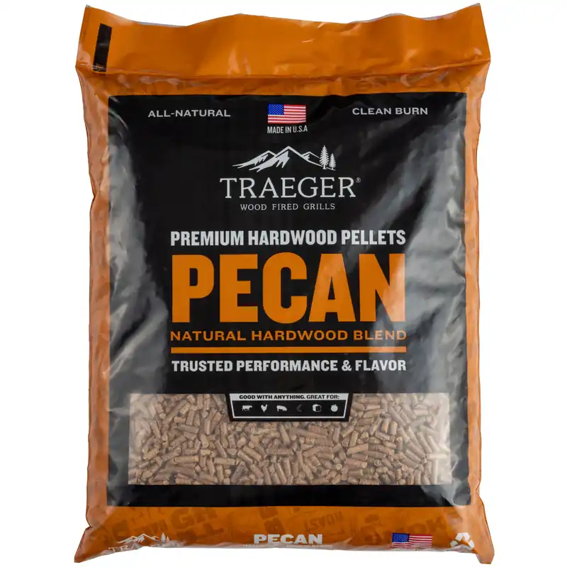 Barbeque Pellets, Pecan Hardwood, 20 Lb. Bag