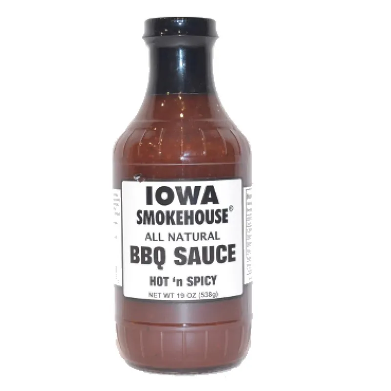 Iowa Smokehouse Hot And Spicy Barbecue Sauce 19 Oz All Natural
