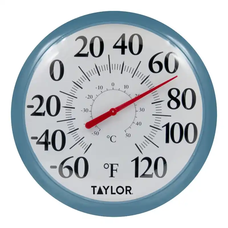 Dial Thermometer Plastic Teal 13.25 In.