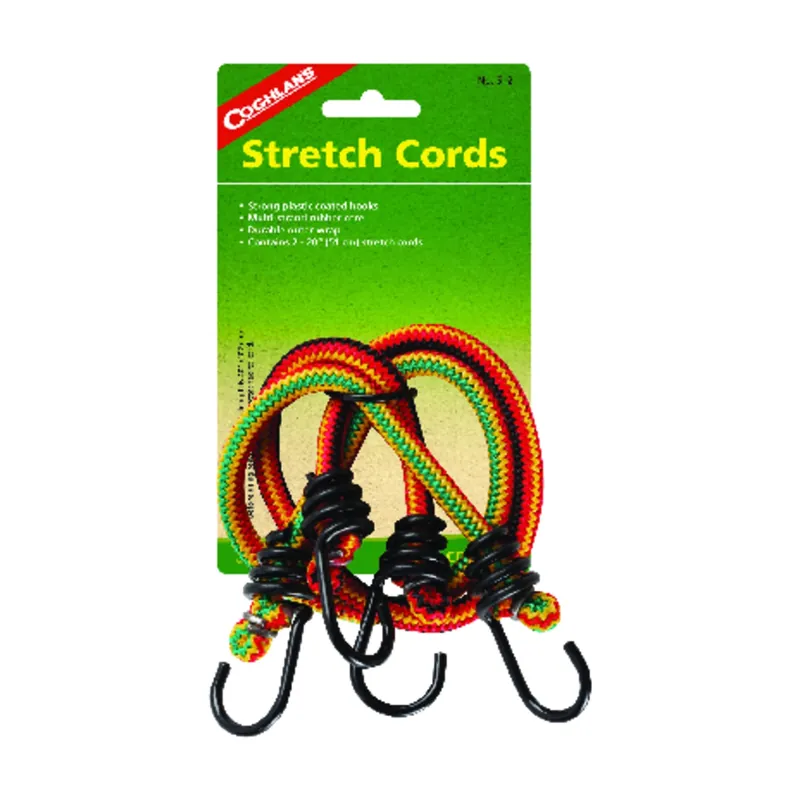 Multicolored Bungee Stretch Cord 20 In. L X 0.315 In. 99 Lb 2 Pk