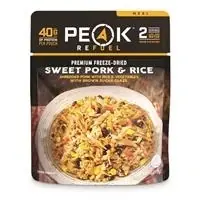 Sweet Pork And Rice Freeze Dried Meal - 2 Servings For Camping
