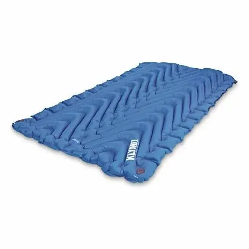 Double V Blue Sleeping Pad - 74" X 47" X 3" - Camping Equipment
