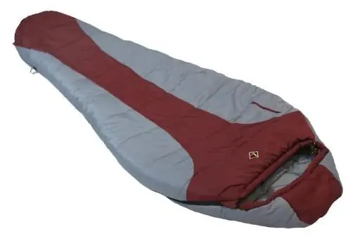 Featherlite 0 Degree Ultra Light Mummy Sleeping Bag, Maroon, 84 X 32 X 20