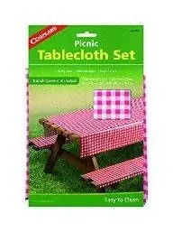 9155 Picnic Table Set - Tablecloth And Bench Covers For Outdoor Dining