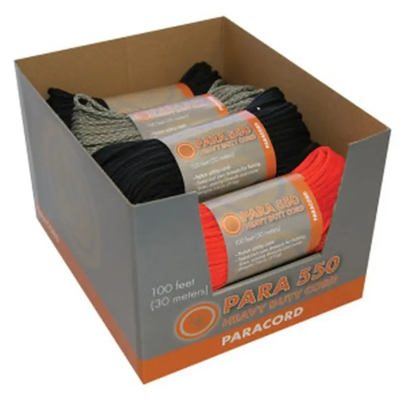 100 Ft. Assorted Braided Nylon Paracord - Versatile And Durable
