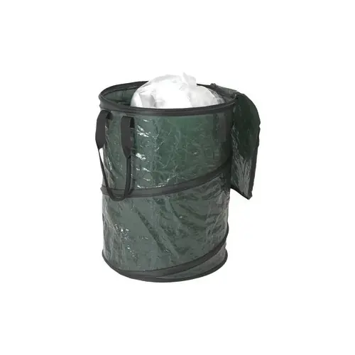 877 Collapsible Campsite Carry-all Foldable Trash Can, Green