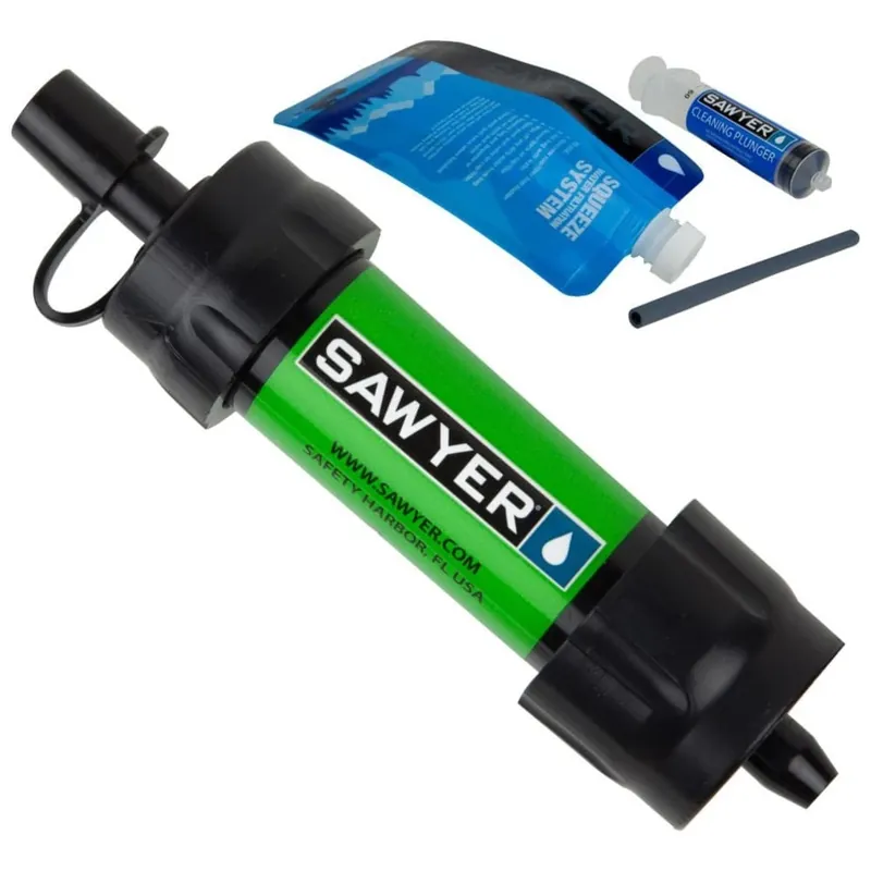 Sawyer Mini Water Filtration System - Compact Personal Water Filter In Green