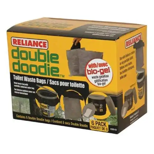 Reliance Double Doodie Toilet Waste Bag With Bio-gel 2683-03