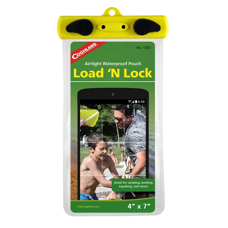 Load‘n Lock Waterproof Cell Phone Pouch 4" X 6" With Neck Strap And Carabiner