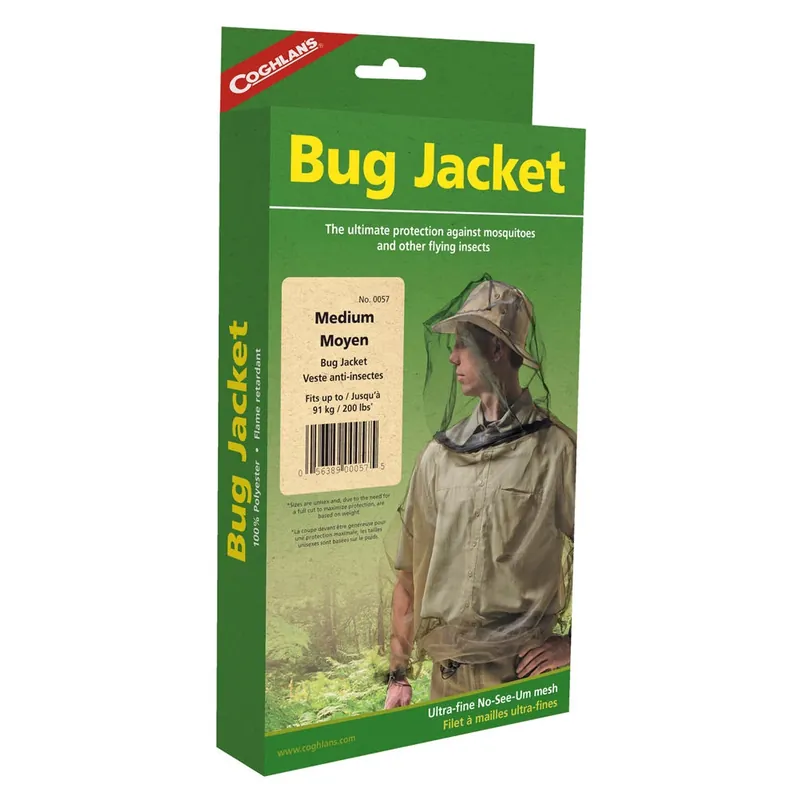 Unisex Bug Jacket With Hood, Medium - Mosquito, Tick & No-see-um Protection