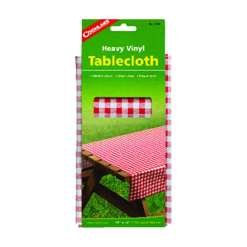 Red Vinyl Tablecloth 54 In. L X 72 In. W