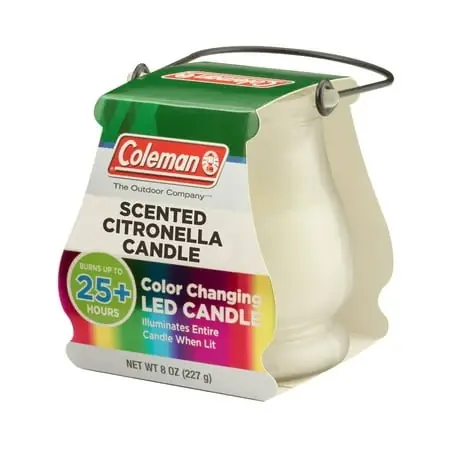 Color Changing Led Citronella Outdoor Scented Candle - Perfect For Patios And Gardens