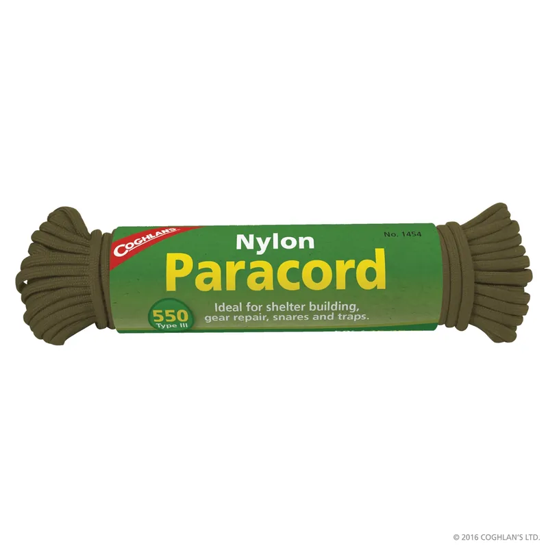 50 Ft. Olive Drab Nylon Paracord - Commercial Grade 550 Cord