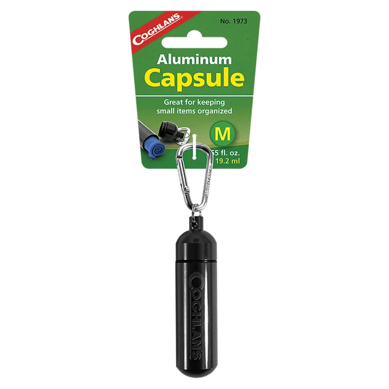 Black Aluminum Capsule 0.98 In. W X 3.7 In. L For Outdoor Storage