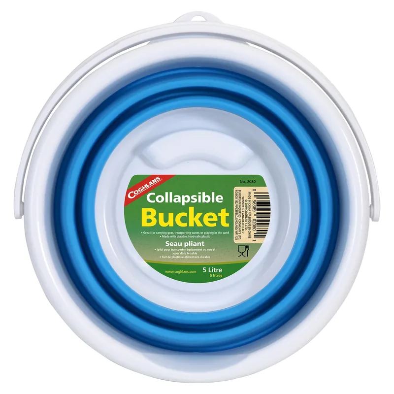 1.32 Quart Collapsible Bucket - Durable Blue/white Design