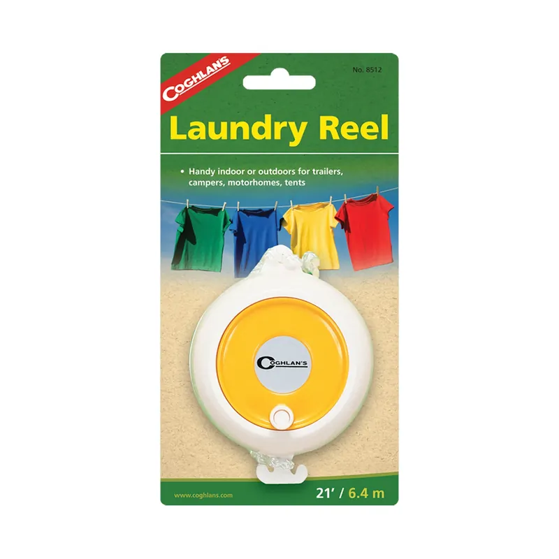21 Ft. Abs Plastic Laundry Reel With Strong Nylon Rope And Brass Hooks