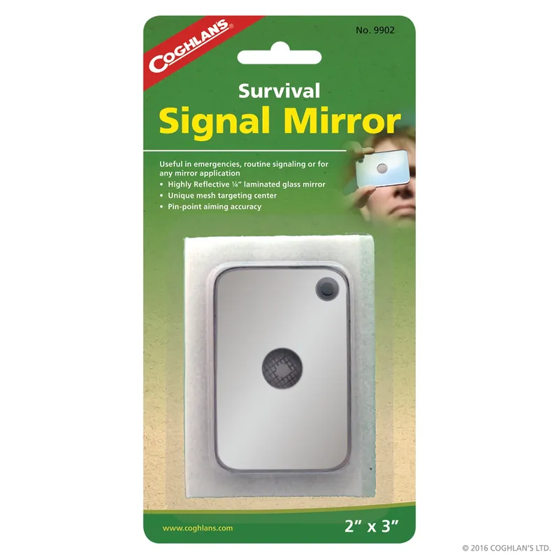 Survival Signal Mirror 3 In. H X 2 In. W X 0.10 In. L