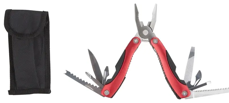 Nt619 14-in-1 Aluminum Multi-tool With Foldable Handle And Belt Pouch