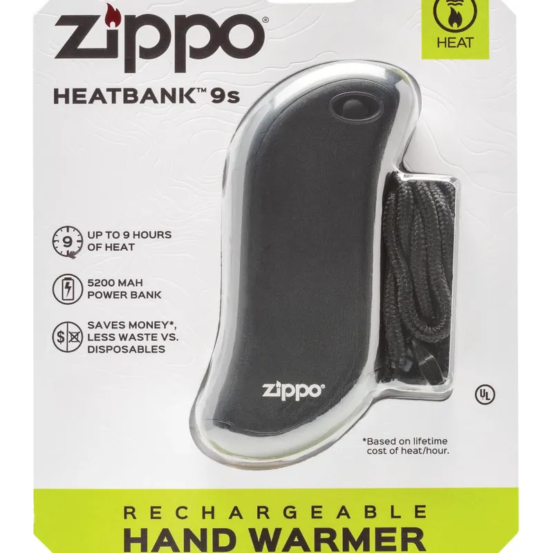 Zip-40582 2021n Heatbank 9s Rechargeable Hand Warmer, Black