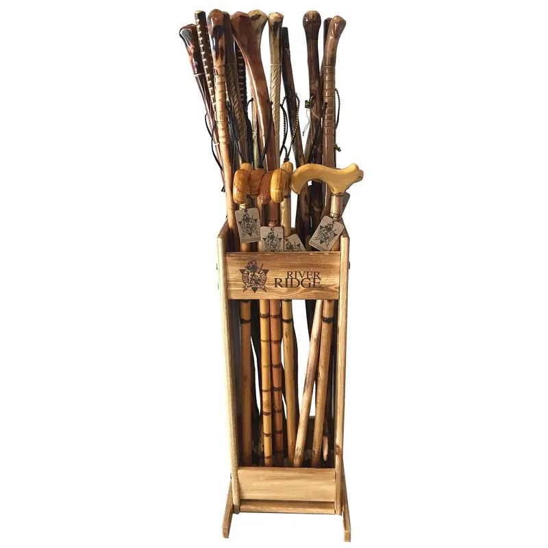 River Ridge Brown Wood Walking Stick And Cane Assortment