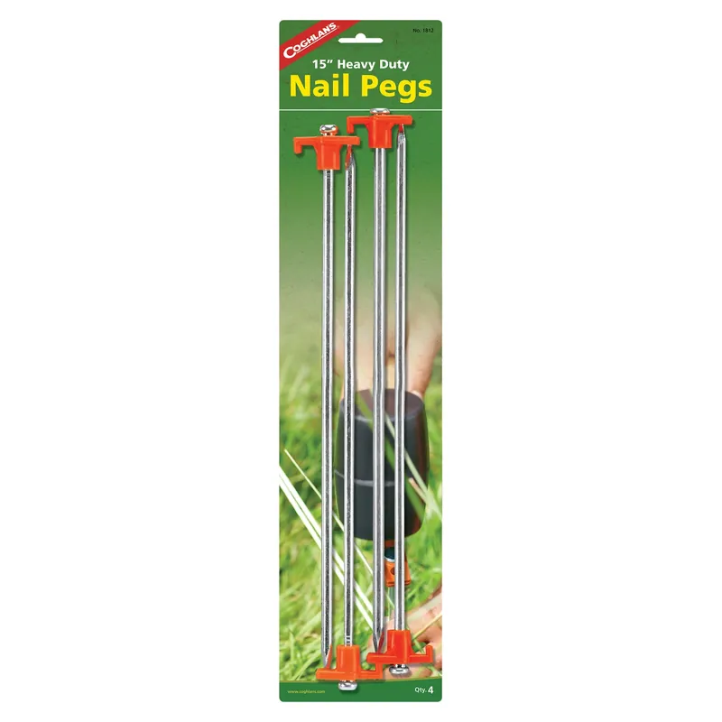 Orange Nail Pegs 15 In. H X 5.330 In. W X 15 In. L 4 Pk