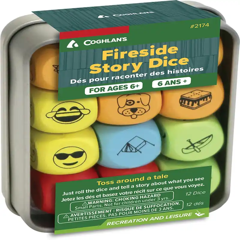Fireside Story Dice Wood Assorted 12 Pieces For Creative Storytelling