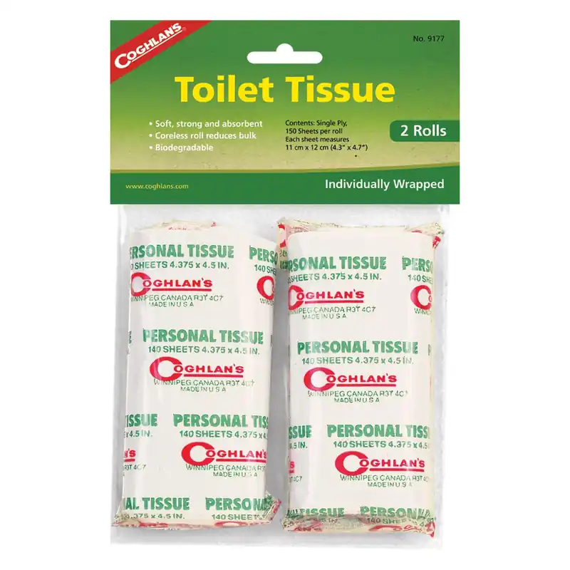 Camping Toilet Tissue (two Rolls) Biodegradable Soft And Absorbent 9177