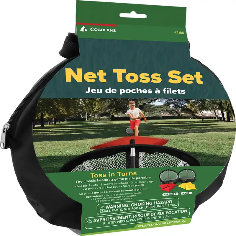 Portable Bean Bag Toss Game With Collapsible Nets And Steel Anchor Pegs