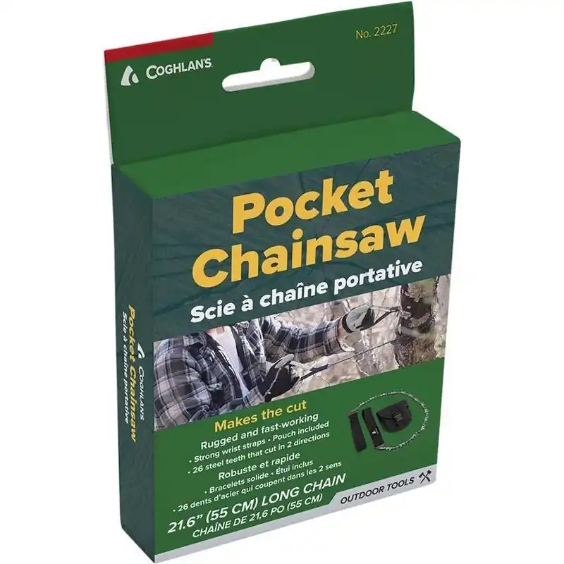 Black Pocket Chainsaw – Compact Portable Cutting Tool