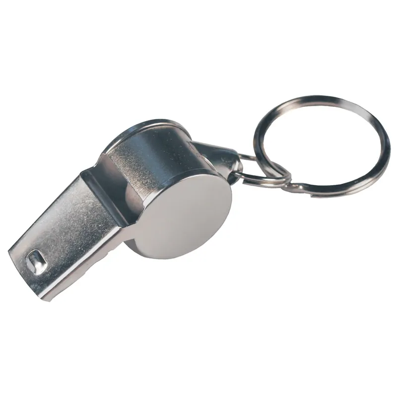 Metal/plastic Silver Whistle Key Chain - Model 701316 - Ideal For Safety And Sports