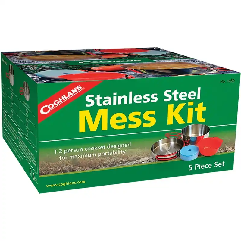 5-pc. Camping Mess Cook Kit, Stainless Steel