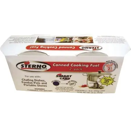 Sterno Green Canned Heat Ethanol Gel 6.1 Oz 2 Pk