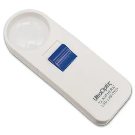 Optix Pocket Led Lighted 7x Magnifier With Built-in Light And Compact Design