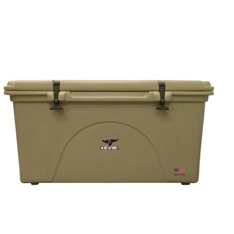 Tan 140 Quart Roto-molded Cooler With Flex-grip Handles