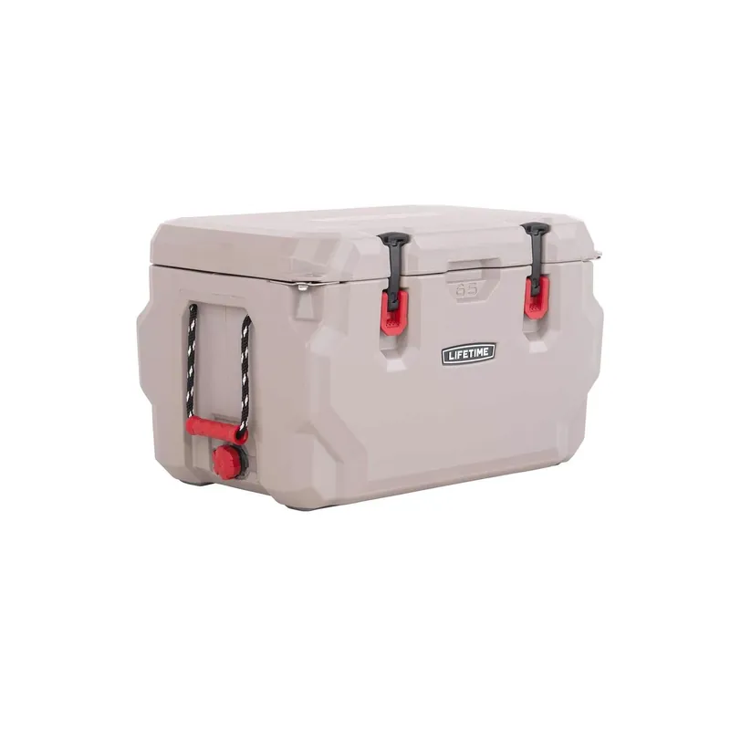 65 Quart Khaki High Performance Cooler For Outdoor Adventures