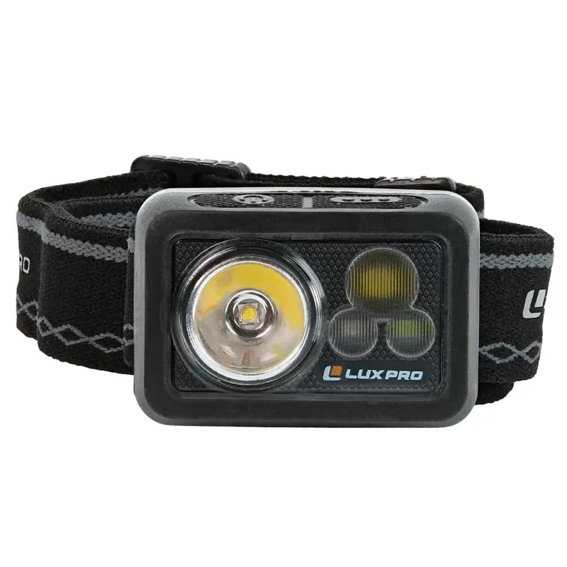 Luxpro Pack740 Waterproof Multi-color Led Headlamp 370 Lumens Black