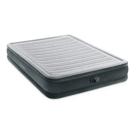 Comfort Deluxe Dura-beam Plush Air Mattress Bed With Built-in Pump, Queen Size