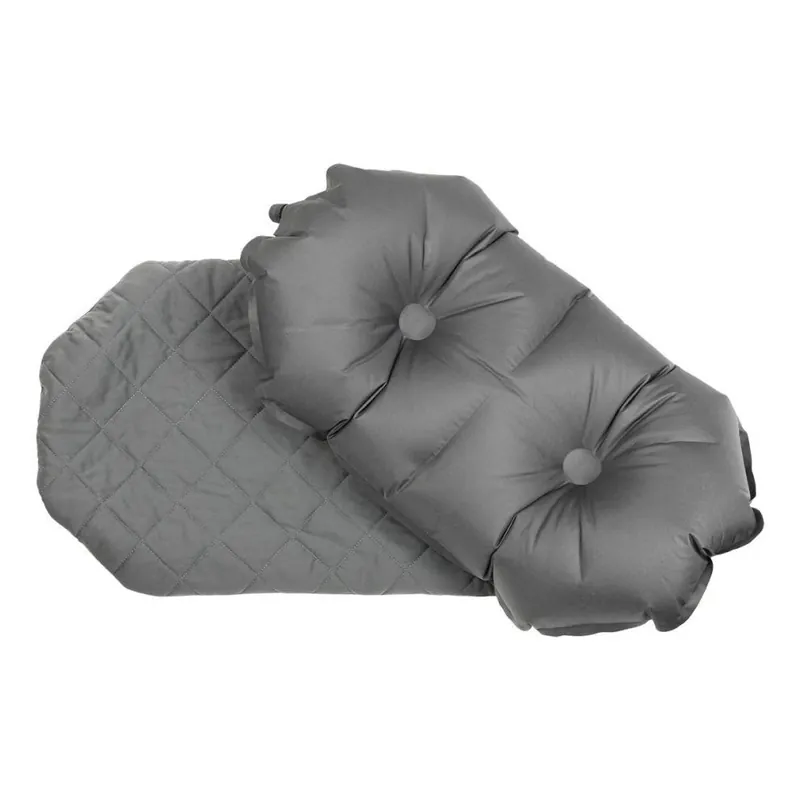 Luxe Gray Camping Pillow - Inflatable, Hybrid-fill Design For Ultimate Comfort