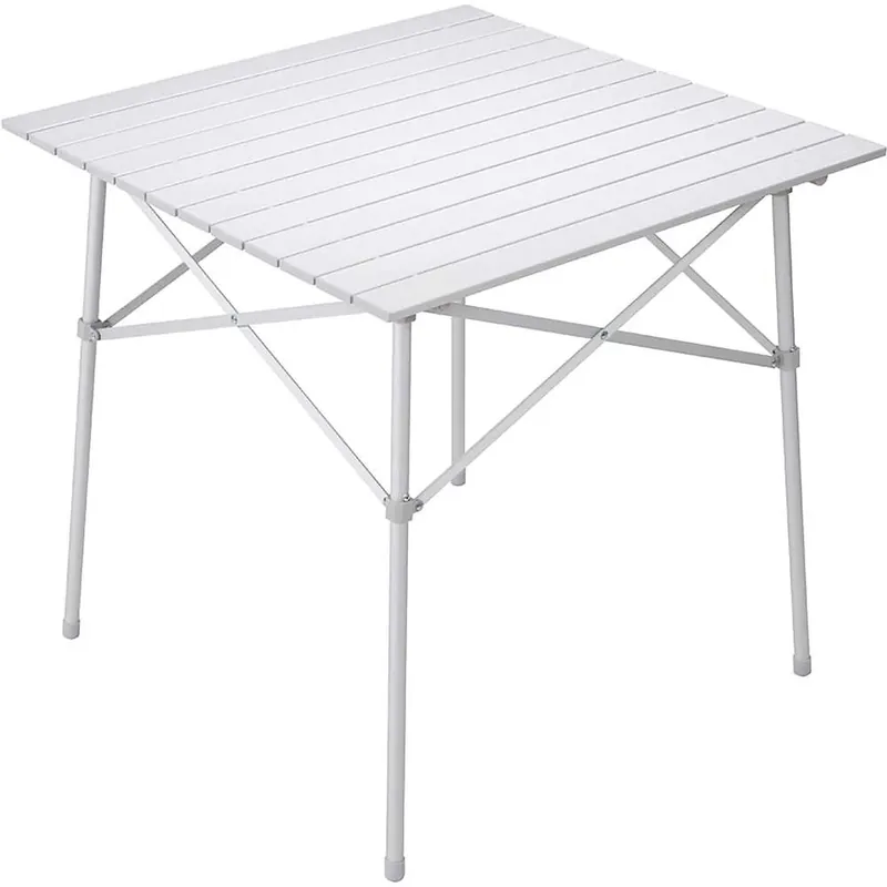 Camp Table - Portable Outdoor Folding Table - Silver Finish