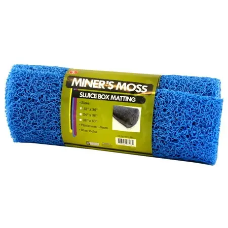 Blue Miners Moss Sluice Box Matting 12"x36" 10 Mm Thick For Gold Prospecting