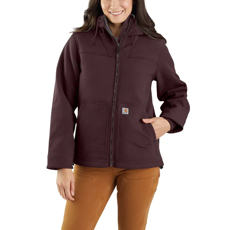 Women‘s Super Dux Relaxed Fit Sherpa-lined Active Jacket, Size L, Blackberry